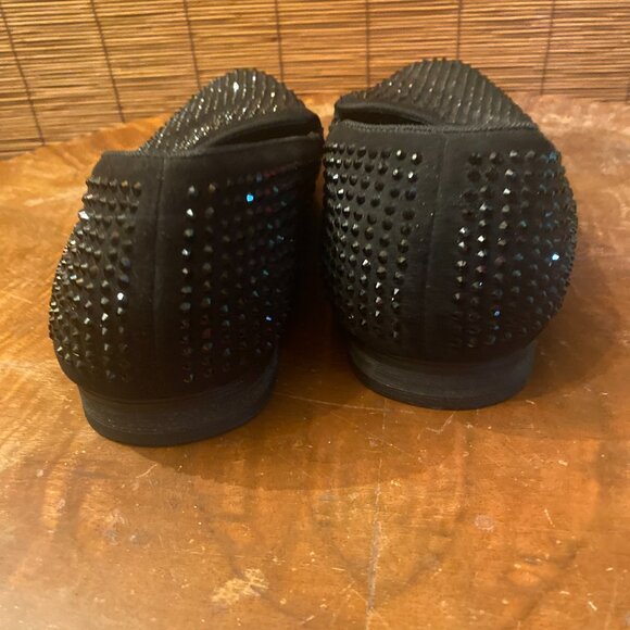 Men's Steve Madden Caviaar Black with Rhinestones Loafers Size 13 - Picture 4 of 8